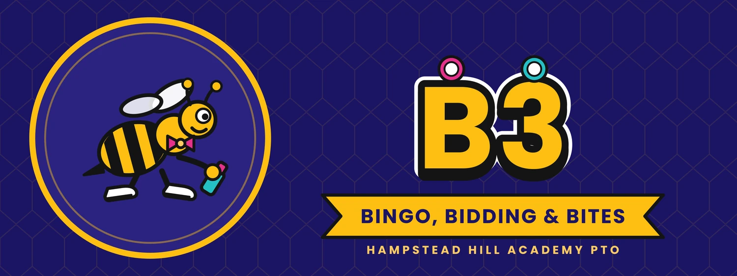 B3 Bingo, Bidding and Bites banner