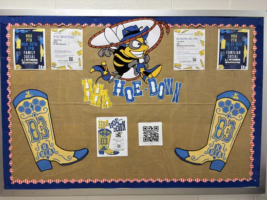 The B3 Hoe Down bulletin board