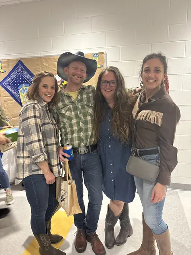 Four guests in western wear