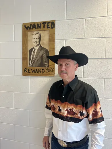 A Wanted poster portrait