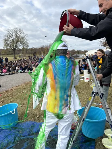 The slime goes over