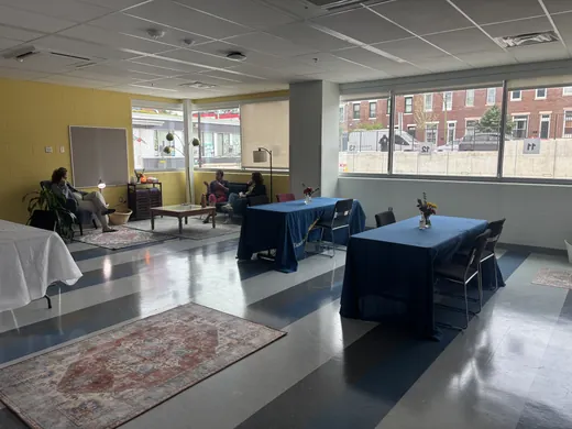 Tables laid out before an event