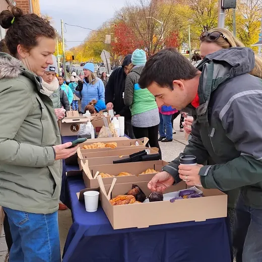 Coffee and pastries for families