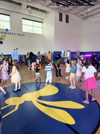 The dance floor filling up